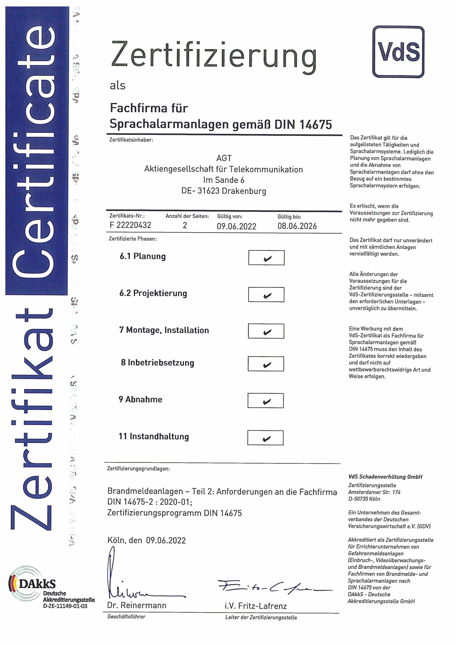VDS-Zertifikat-DIN-14675