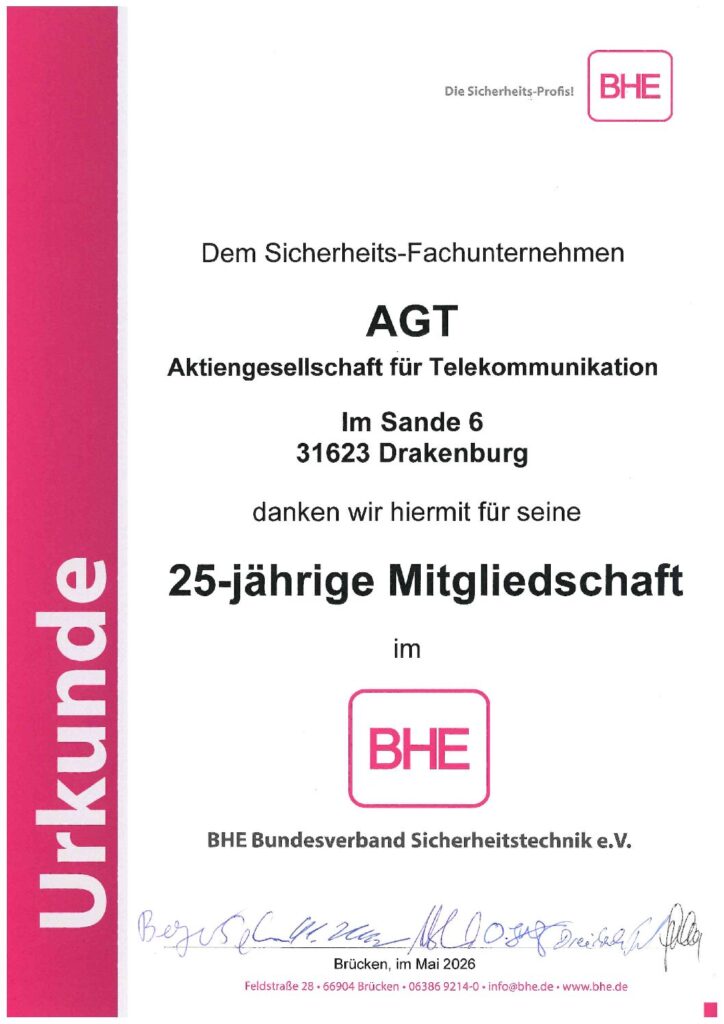 BHE – Zertifikat – AGT – 2026-05